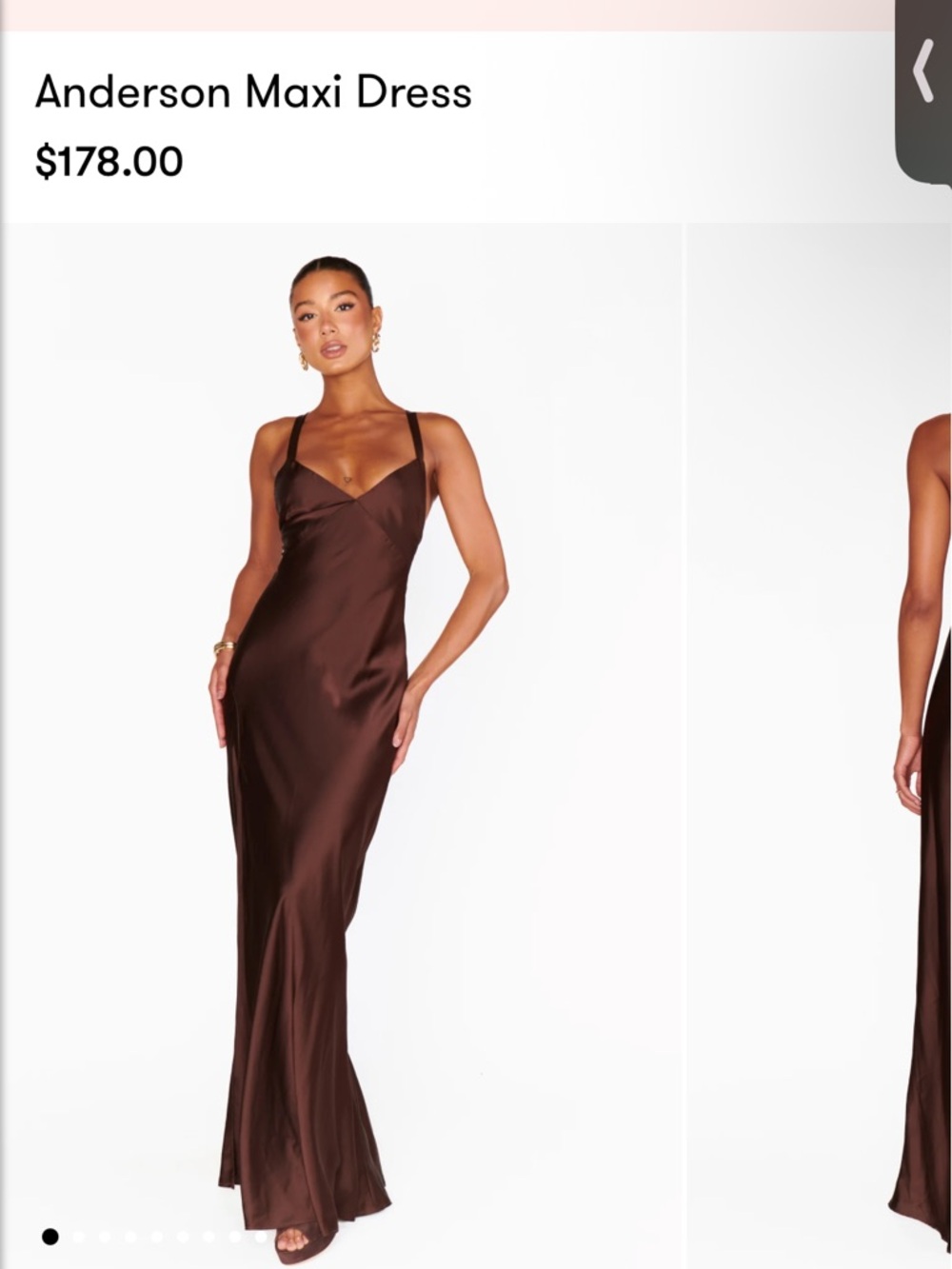 Show Me Your MuMu Chocolate Brown Anderson Maxi Dress